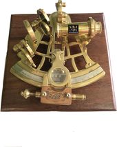 NauticalMart Marine Captain Sextant - Brass Nautical Sextant 8&quot; with Woo... - $59.59