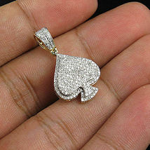 4Ct Brilliant Round Cut Diamond Leaf Pendant Necklace 14k Yellow Gold Finish  - £67.41 GBP