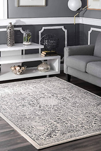 Minta Vintage Distressed Area Rug - 8X10 Feet Grey - £182.98 GBP