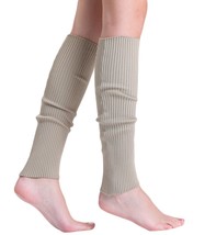 Women Leg Warmer Socks Knitted Beige Color 1 Pair - £7.76 GBP