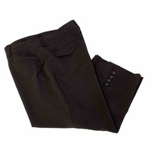 Dress Barn Capris Women’s Sz 14 Dark Brown Dress Pants Pockets Buttons Straight - £10.86 GBP