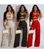 2024 Sexy Crop Tops Two Piece Pant Set - $69.95