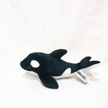 Killer Whale Orca Sea World SeaWorld Stuffed Animal Plush 8&quot; Long 2011 Black - £12.42 GBP
