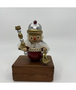 Vntg Steinbach German Hand Painted Wood Christmas Ornament w/ Tag King R... - $375.15 MXN