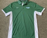 Nike Dri Fit Tulane University Football Polo Golf Shirt Green MED Green ... - $21.51