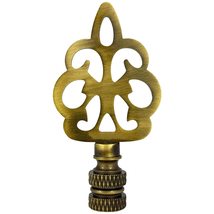 Royal Designs, Inc. Open Filigree Motif Finial For Lamp Shade, Antique Brass - P - £19.60 GBP+