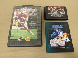 Sports Talk Football &#39;93 Starring Joe Montana Sega Genesis Cartridge and... - $5.49