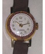 LADIES VINTAGE JAI 17 JEWELS SHOCK RESISTANT WRIST WATCH SWISS BASE METAL - $63.35
