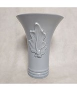 Ceramic Vase Blue Oak Leaf Acorns 9.5&quot; Tall x 7&quot; P106 - £27.63 GBP