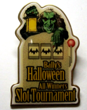 Atlantic City Halloween Badge Bally&#39;s Casino Pinback Enamel Green Face Z... - £18.65 GBP