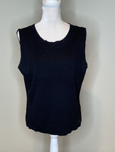 dressbarn women’s Sleeveless sweater Size XL Black C11 - £9.18 GBP