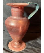 Hand Blown Elegant Delicate Art Glass Footed and Handled Ewer Pitcher - $93.60 CAD