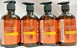 4X Natural Solution Himalayan Pink Salt Hand Wash Soap Honey 14 oz Each - £27.61 GBP
