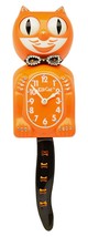 Limited Edition Orange Kit-Cat Klock Swarovski Bow Crystals Jeweled Clock - $154.95