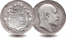 Great Britain  1909  half crown  Sterling Silver Edward VII - £67.25 GBP
