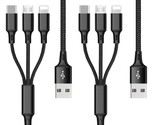Multi Charging Cable 2 Packs, 3A 3 In 1 Fast Charging Cord,1.25M Nylon B... - $18.99