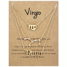 Virgo   - Zodiac Sign -Constellation - Zodiac - Gold Necklace - Zodiac Jewelry - £9.07 GBP