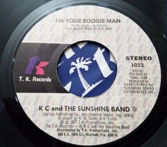 K C and The Sunshine Band Im Your Boogie Man Record 45 Single 1022 TK 1977 VG+ - £11.95 GBP