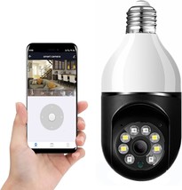  360 Security Cameras Wireless Outdoor 2.4GHz 5G WiFi Light Bulb Security Cam - £28.42 GBP