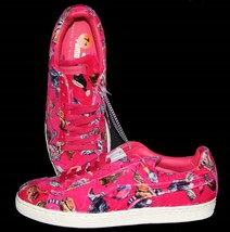 Puma Hot Pink Crushed Velvet HACKNEY Koala Bears Racoons Monkeys Mns Sho... - $54.74