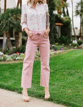 Velvet Heart bowie tie front jeans in Peach Rose - $40.00