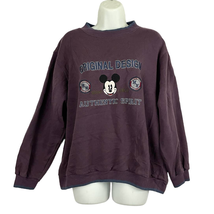 VTG Mickey &amp; Co Sweatshirt LARGE Mickey Mouse Logo Crew Neck Embroidered - £38.76 GBP