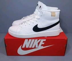 NEW Men&#39;s NIKE COURT ROYALE 2 MID Sneaker CO9179-100 WHITE/BLACK WHITE O... - $69.29