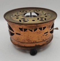 Vintage Bredemeyer Brass &amp; Copper Oil Fueled Tea Kettle Warmer - £30.92 GBP