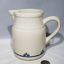 VTG Roseville Ohio Friendship Pottery FP Creamer Blue Leaf Pattern 5&quot; USA EUC - £18.13 GBP