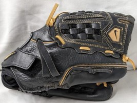 Nike De Edge Baseball Softball Black Leather 12.00” Glove Right Hand Thr... - $24.70