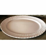 1940s Franciscan Ware Coronado Coral Pink Ceramic 13&quot; x 10&quot; Oval Platter - $15.29