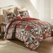 Donna Sharp The Great Outdoors Wildlife Lodge Cozy Cabin KING 4-Pc Comforter Set - £74.35 GBP