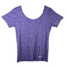 Nike Womens Purple Heather Workout Shirt Size Small Dri Fit - $23.76