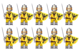 Medieval Castle Kingdom Knights Holy Roman Knights 10pcs Minifigure Lot - £14.15 GBP