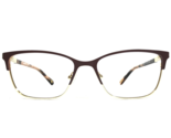 Nine West Eyeglasses Frames NW1089 210 Brown Gold Cat Eye Full Rim 52-16... - $65.36