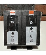 2 Genuine HP 920XL Black Ink Cartridges (CD975AN) Plastic Sealed 2017, 2018 - $17.82