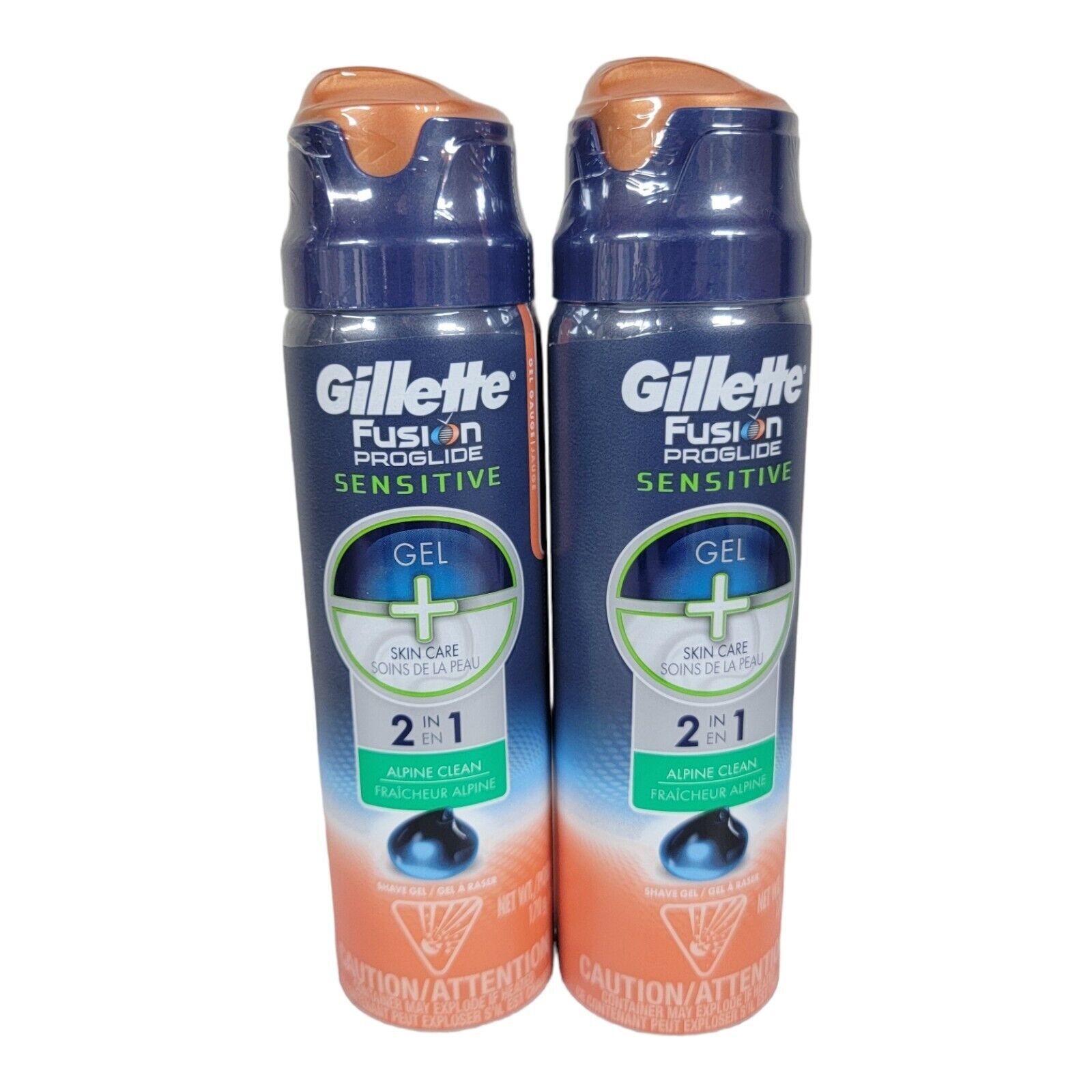 2 Pack Gillette Fusion ProGlide Sensitive 2 in 1 Shave Gel, Alpine Clean, 6 oz - $23.28