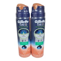 2 Pack Gillette Fusion ProGlide Sensitive 2 in 1 Shave Gel, Alpine Clean... - $23.28