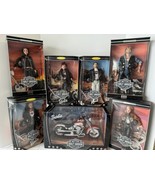 NRFB Vintage Harley-Davidson Barbies &amp; Kens  Plus Motorcycle 7 Piece Lot - £367.33 GBP