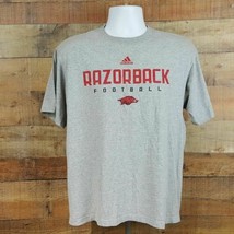 Adidas Razorback T-Shirt Mens Size M 100% Cotton Gray I14 - $8.41