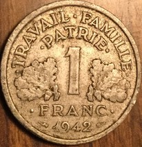1942 France 1 Franc Coin - £1.25 GBP