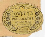 Lowney&#39;s Chocolates Boston Massachusetts Candy Box Metallic Sticker  - $37.62