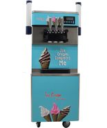 3 Flavor Soft Ice Cream Machine w/Pre Cooling Functions LCD Display110V ... - £1,368.44 GBP