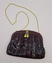 VTG Morris Moskowitz Gold Chain Snakeskin Shoulder Handbag Purse - £55.37 GBP