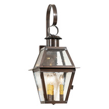 Town Crier Outdoor Wall Light in Solid Antique Copper - 3 Light - $499.95