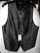 Manuel Ritz Vest Blue& Black Paisley Vest Size 50 Made in Italy image 9