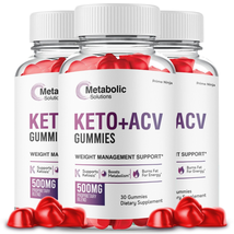 Metabolic Solutions Keto ACV Gummies Max Strength, Metabolic Keto (3 Pack) - $69.75