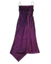 NWT Alice + Olivia Harmony Slip in Boysenberry Satin Asymmetric Midi Dress 2 - £103.53 GBP