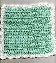 Double Crochet Dishcloth with Scalloped Edges - 2 - £3.48 GBP