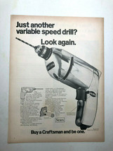 Original 1969 Craftsman 1135 Varible Speed Drill Print AD Art Shop Tools Sears - £4.12 GBP